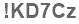The text to enter in the texbox below is: !KD7Cz