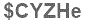The text to enter in the texbox below is: $CYZHe