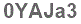 The text to enter in the texbox below is: 0YAJa3