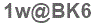 The text to enter in the texbox below is: 1w@BK6