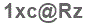 The text to enter in the texbox below is: 1xc@Rz