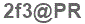The text to enter in the texbox below is: 2f3@PR