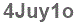 The text to enter in the texbox below is: 4Juy1o