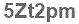 The text to enter in the texbox below is: 5Zt2pm