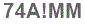 The text to enter in the texbox below is: 74A!MM