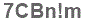 The text to enter in the texbox below is: 7CBn!m