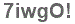 The text to enter in the texbox below is: 7iwgO!