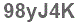 The text to enter in the texbox below is: 98yJ4K