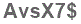 The text to enter in the texbox below is: AvsX7$