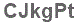 The text to enter in the texbox below is: CJkgPt