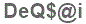 The text to enter in the texbox below is: DeQ$@i