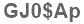 The text to enter in the texbox below is: GJ0$Ap