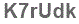 The text to enter in the texbox below is: K7rUdk