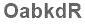 The text to enter in the texbox below is: OabkdR