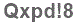 The text to enter in the texbox below is: Qxpd!8