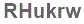 The text to enter in the texbox below is: RHukrw