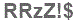 The text to enter in the texbox below is: RRzZ!$