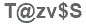 The text to enter in the texbox below is: T@zv$S