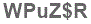 The text to enter in the texbox below is: WPuZ$R