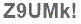 The text to enter in the texbox below is: Z9UMk!