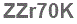 The text to enter in the texbox below is: ZZr70K