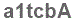 The text to enter in the texbox below is: a1tcbA