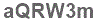 The text to enter in the texbox below is: aQRW3m