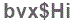 The text to enter in the texbox below is: bvx$Hi