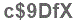 The text to enter in the texbox below is: c$9DfX