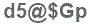 The text to enter in the texbox below is: d5@$Gp