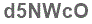 The text to enter in the texbox below is: d5NWcO