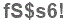 The text to enter in the texbox below is: fS$s6!