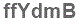 The text to enter in the texbox below is: ffYdmB