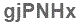 The text to enter in the texbox below is: gjPNHx