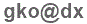 The text to enter in the texbox below is: gko@dx
