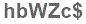 The text to enter in the texbox below is: hbWZc$