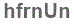 The text to enter in the texbox below is: hfrnUn