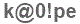 The text to enter in the texbox below is: k@0!pe