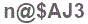 The text to enter in the texbox below is: n@$AJ3