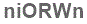 The text to enter in the texbox below is: niORWn