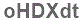 The text to enter in the texbox below is: oHDXdt