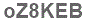 The text to enter in the texbox below is: oZ8KEB