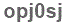 The text to enter in the texbox below is: opj0sj