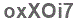 The text to enter in the texbox below is: oxXOi7