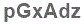 The text to enter in the texbox below is: pGxAdz