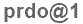 The text to enter in the texbox below is: prdo@1