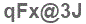 The text to enter in the texbox below is: qFx@3J