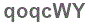 The text to enter in the texbox below is: qoqcWY