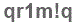 The text to enter in the texbox below is: qr1m!q