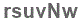 The text to enter in the texbox below is: rsuvNw